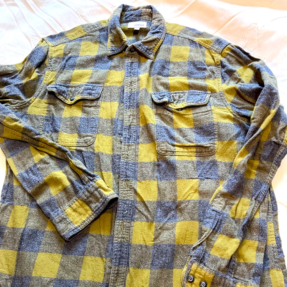LAST CHANCE Plaid Flannel Shirt for Men Large